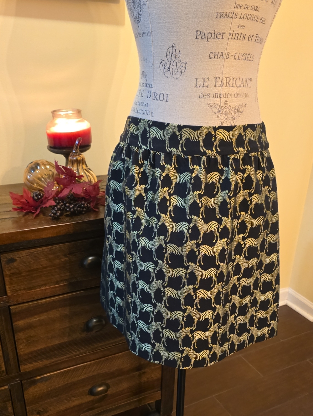 Crown & Ivy Zebra-Print Mini Skirt